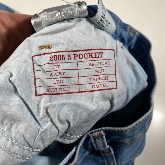 Diesel Industries 2005 5-Pocket Embossed Logo Slim Fit Tapered Jeans mens 29x28 - Picture 9 of 14